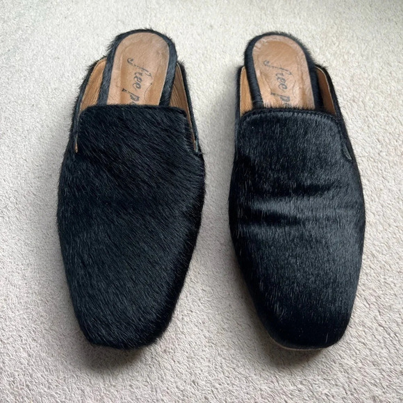 Free People Madison Mules Black Calf Hair women’s size 6 Flats-casual-bo… - Picture 4 of 6